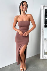 Solange Midi Dress - Brown